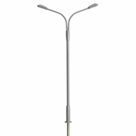 ATLAS HO Scale Double Arm LED Streetlight, Light Gray, 3PK ATL70000167